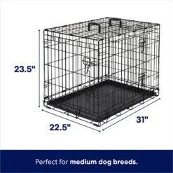 Frisco Heavy Duty Fold & Carry Double Door Collapsible Wire Dog Crate -Frisco Shop 109789 PT1. AC SS1800 V1669651790