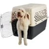 Frisco Plastic Dog & Cat Kennel, Almond & Black 1 Frisco Plastic Dog & Cat Kennel, Almond & Black -Frisco Shop 120138 MAIN. AC SS1800 V1569020595