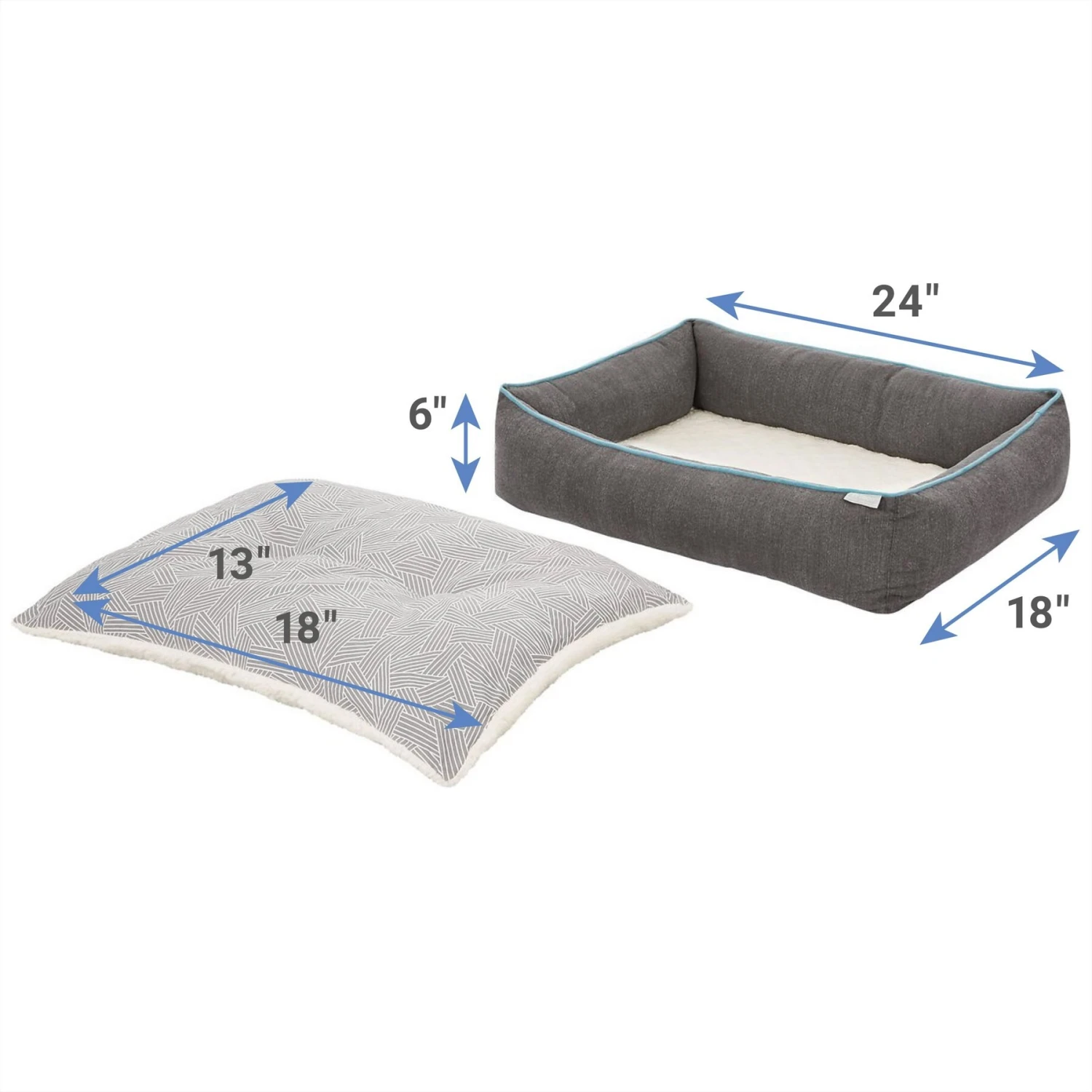 Frisco Sherpa Orthopedic Bolster Cat & Dog Bed 4 Frisco Sherpa Orthopedic Bolster Cat & Dog Bed - Image 2
