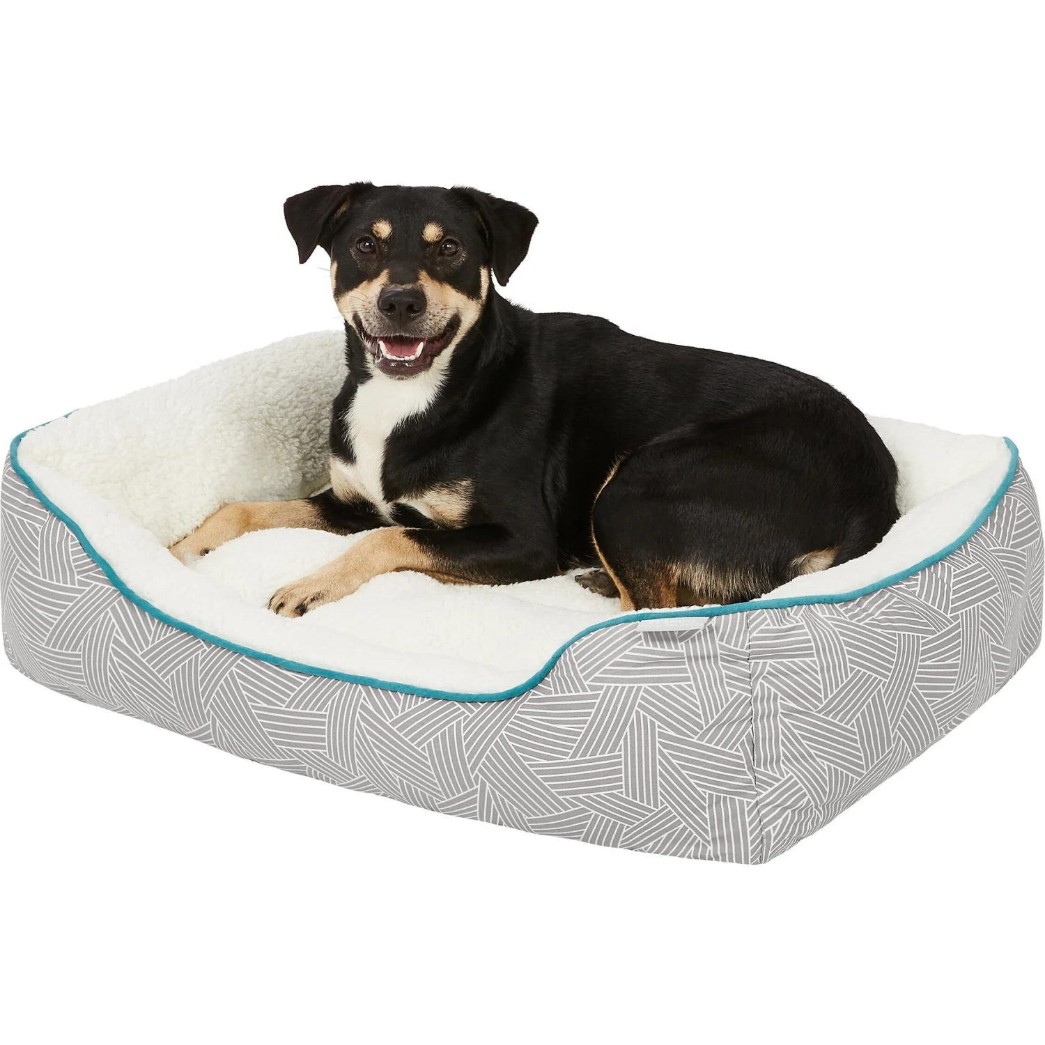 Frisco Sherpa Rectangular Bolster Cat & Dog Bed 7 Frisco Sherpa Rectangular Bolster Cat & Dog Bed - Image 5