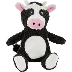 Frisco Cow Textured Plush Squeaky Dog Toy