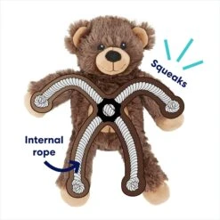 Frisco Bear Plush With Inside Rope Squeaky Dog Toy 10 Frisco Bear Plush With Inside Rope Squeaky Dog Toy -Frisco Shop 147061 PT2. AC SS1800 V1695670751