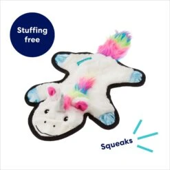 Frisco Unicorn Stuffing-Free Flat Plush Squeaky Dog Toy -Frisco Shop 174737 PT2. AC SS1800 V1695670697