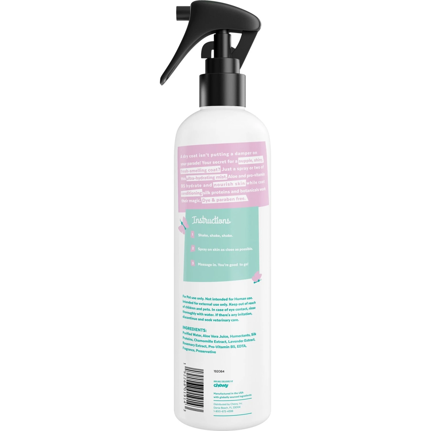 Frisco Aloe Hydrating Dog & Cat Spray, Sweet Nectar Scent 4 Frisco Aloe Hydrating Dog & Cat Spray, Sweet Nectar Scent - Image 2