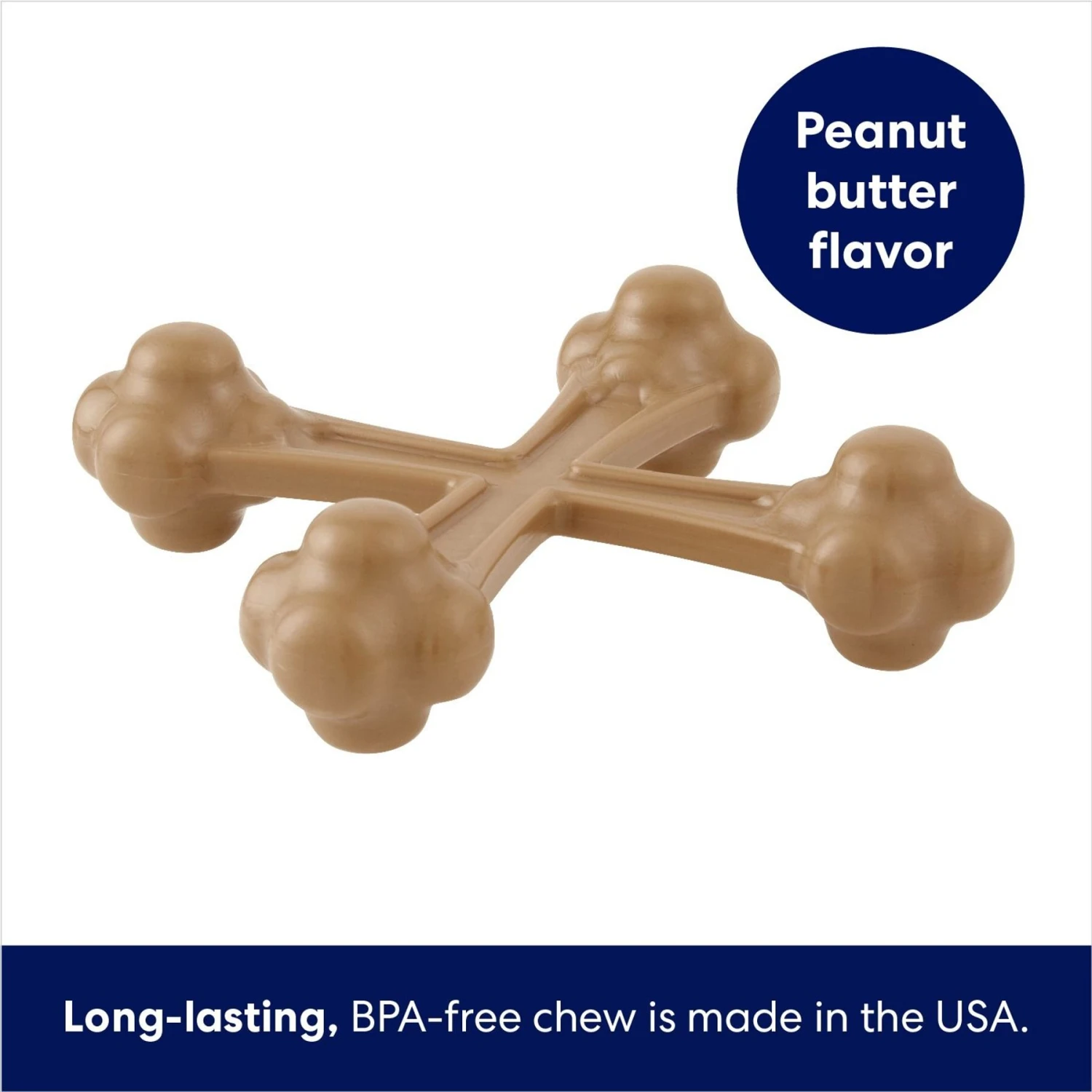 Frisco Peanut Butter Flavor Tough Nylon Dog Chew Toy 5 Frisco Peanut Butter Flavor Tough Nylon Dog Chew Toy - Image 3