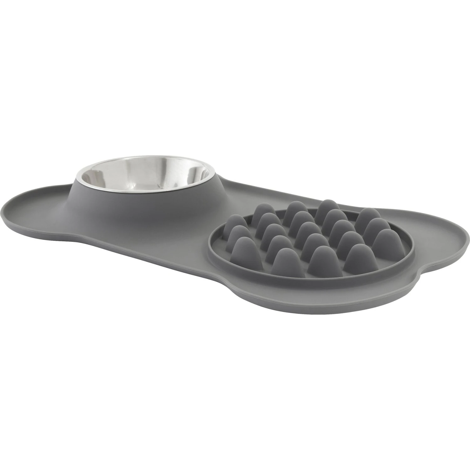 Frisco Silicone Slow Feeder Mat With Stainless Steel Bowl 3 Frisco Silicone Slow Feeder Mat With Stainless Steel Bowl