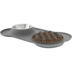 Frisco Silicone Slow Feeder Mat With Stainless Steel Bowl 11 Frisco Silicone Slow Feeder Mat With Stainless Steel Bowl -Frisco Shop 215983 PT2. AC SS1800 V1591020078