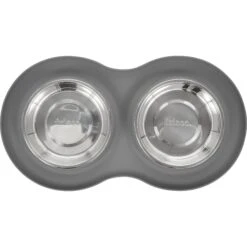 Frisco Double Stainless Steel Pet Bowl With Silicone Mat 13 Frisco Double Stainless Steel Pet Bowl With Silicone Mat -Frisco Shop 215986 PT3. AC SS1800 V1591020066