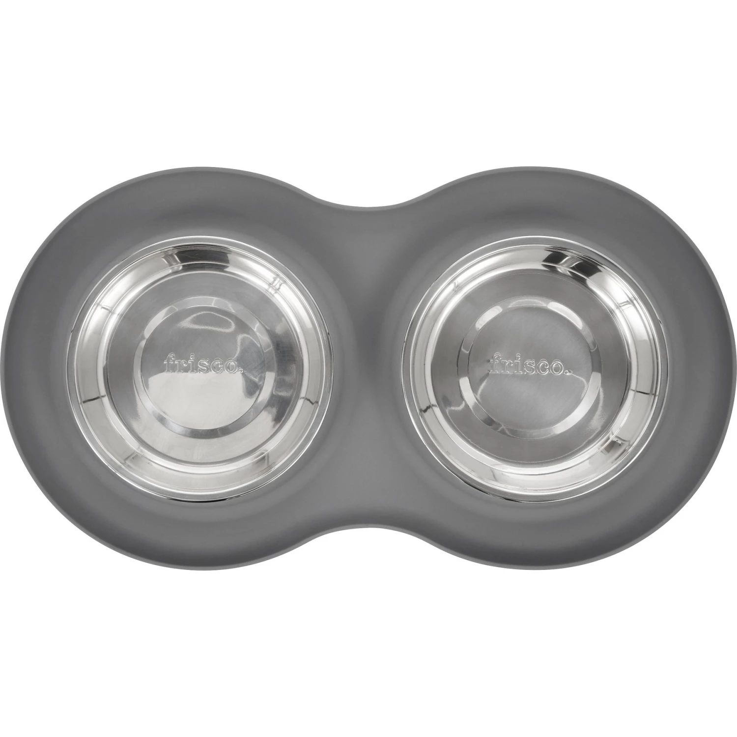 Frisco Double Stainless Steel Pet Bowl With Silicone Mat 6 Frisco Double Stainless Steel Pet Bowl With Silicone Mat - Image 4