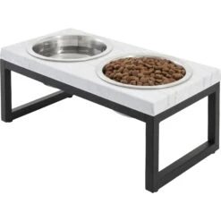Frisco Marble Print Stainless Steel Double Elevated Dog Bowl 10 Frisco Marble Print Stainless Steel Double Elevated Dog Bowl -Frisco Shop 216017 PT2. AC SS1800 V1591020395