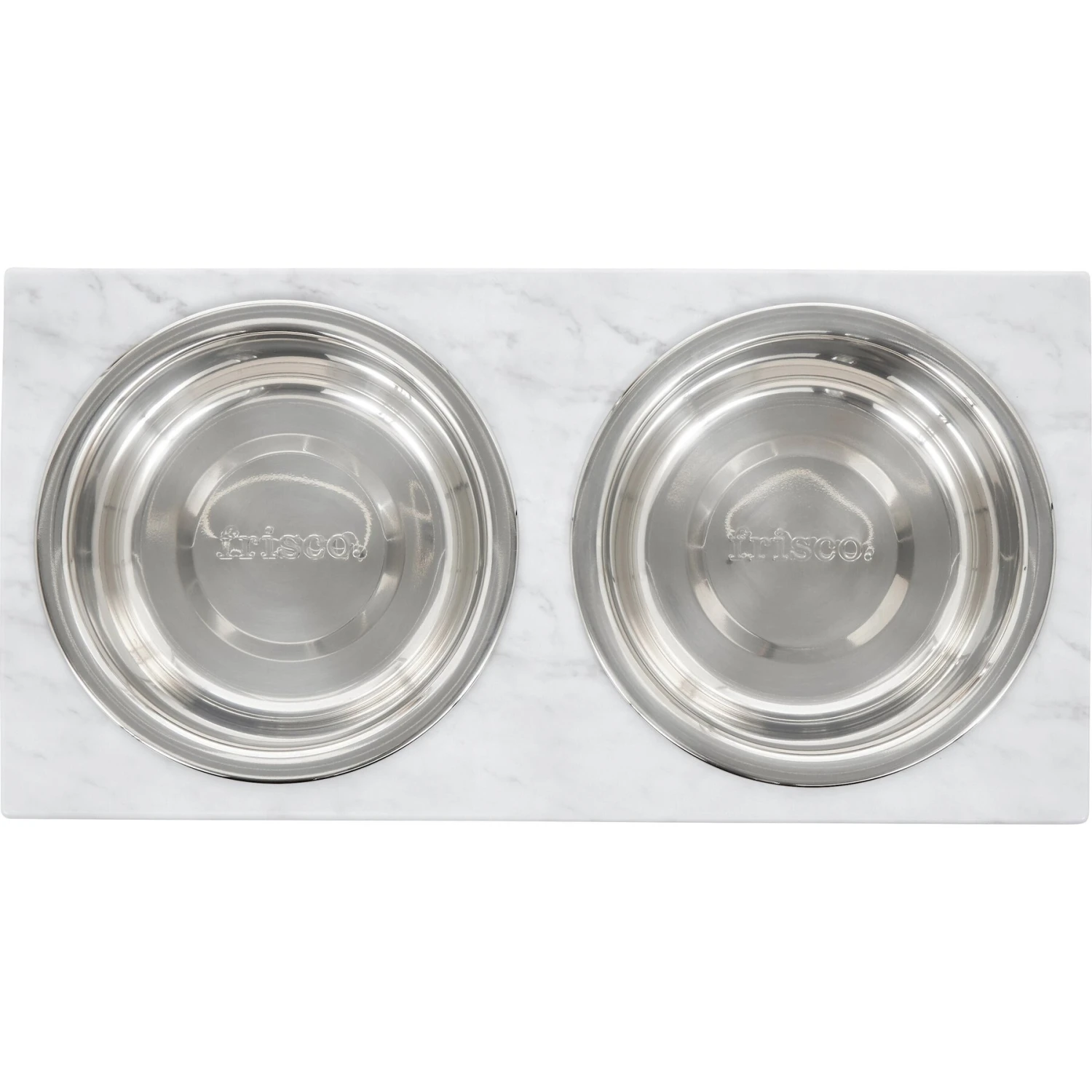 Frisco Marble Print Stainless Steel Double Elevated Dog Bowl 6 Frisco Marble Print Stainless Steel Double Elevated Dog Bowl - Image 4