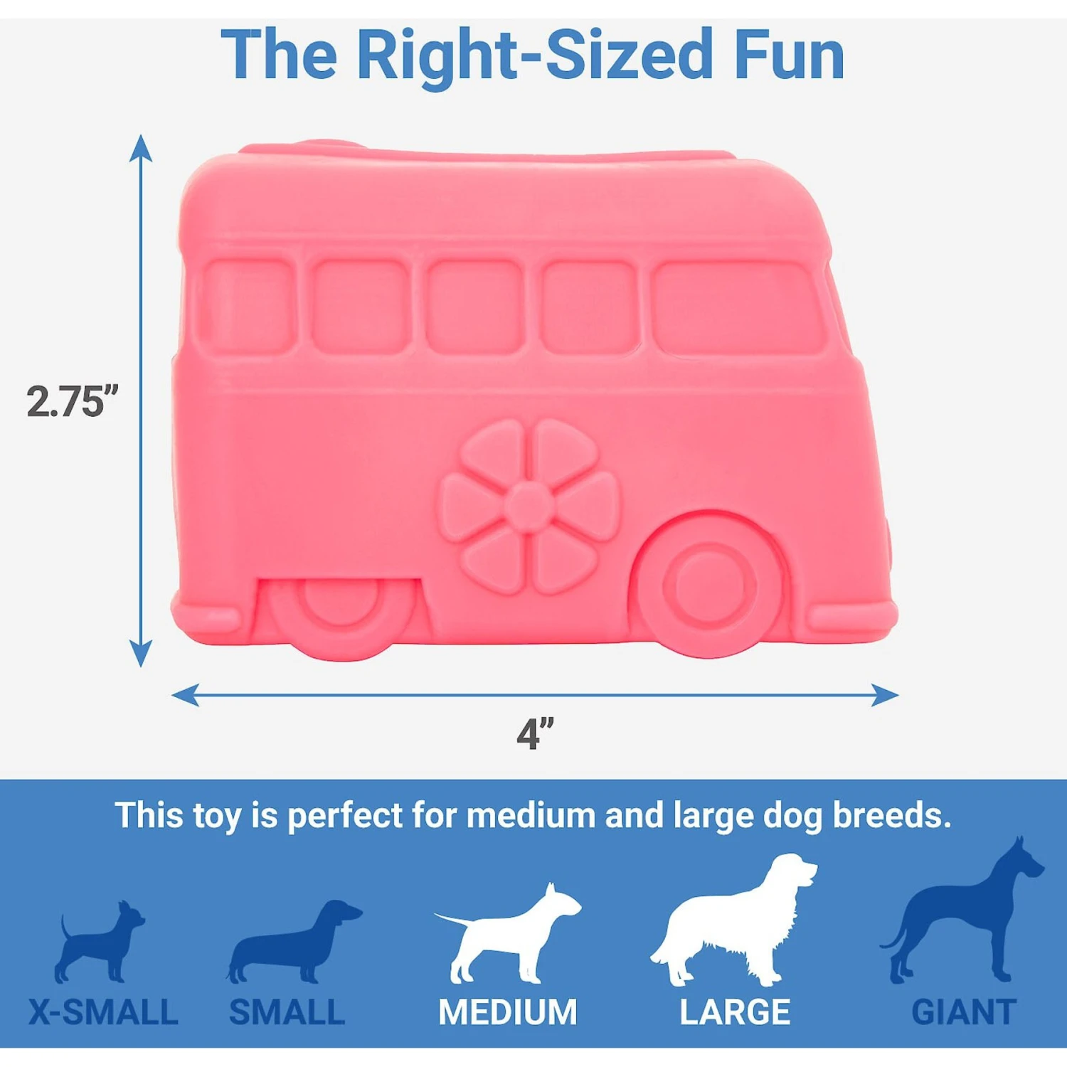 Frisco Retro Funky Van TPE Treat Dispenser Dog Toy, Medium/Large 4 Frisco Retro Funky Van TPE Treat Dispenser Dog Toy, Medium/Large - Image 2