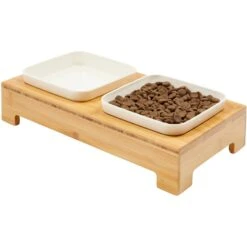 Frisco Square Melamine Dog & Cat Bowl Set With Bamboo Stand 14 Frisco Square Melamine Dog & Cat Bowl Set With Bamboo Stand -Frisco Shop 232076 PT6. AC SS1800 V1684761684
