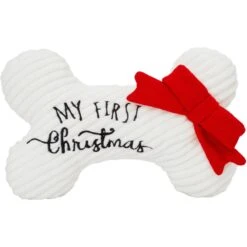 Frisco Holiday My First Christmas Bone Plush Squeaky Dog Toy -Frisco Shop 233166 PT3. AC SS1800 V1600707130