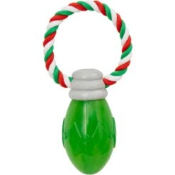 New Release 9 Frisco Holiday Christmas Light Rope With TPR Squeaky Dog Toy