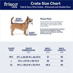 Frisco Heavy Duty Enhanced Lock Double Door Fold & Carry Wire Dog Crate & Mat Kit -Frisco Shop 233736 PT2. AC SS1800 V1667228087