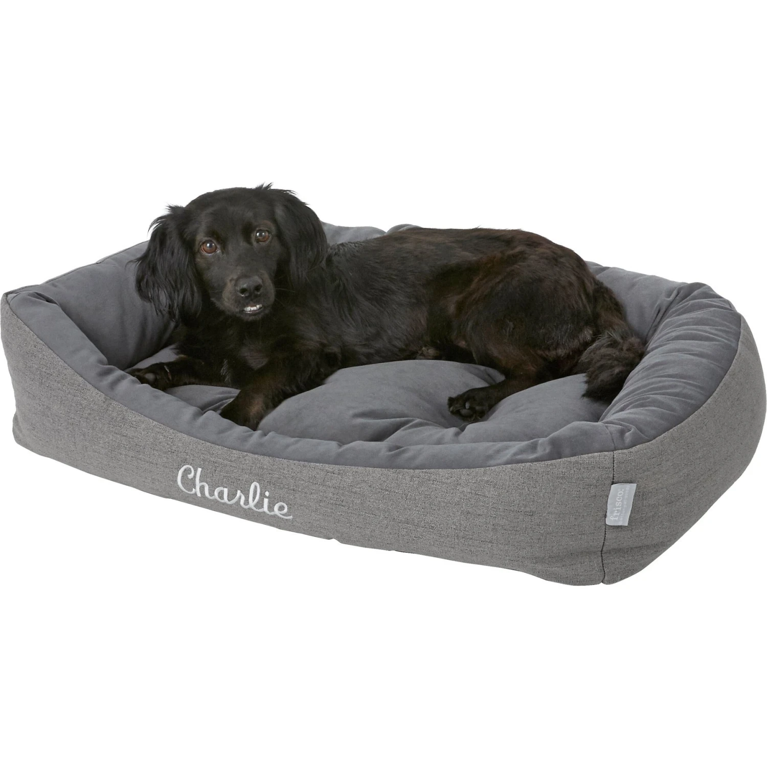 Frisco Rectangular Personalized Bolster Dog Bed W/Removable Cover 4 Frisco Rectangular Personalized Bolster Dog Bed W/Removable Cover - Image 2