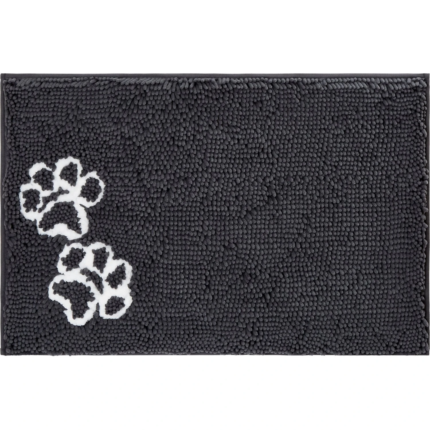 Frisco Microfiber Chenille Paw Print Dog & Cat Mat, Dark Gray 3 Frisco Microfiber Chenille Paw Print Dog & Cat Mat, Dark Gray