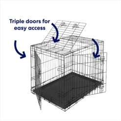 Frisco Heavy Duty All-in-1 Multi-Stage 3 Door Collapsible Wire Dog Crate -Frisco Shop 247915 PT5. AC SS1800 V1611872190