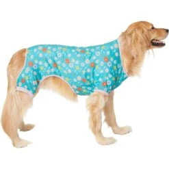 Frisco Teal Floral Dog & Cat Jersey PJs -Frisco Shop 249132 PT2. AC SS1800 V1637674341