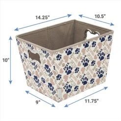Frisco Rectangle Collapsible Pet Toy Storage Bin, Tan Novelty Paws 9 Frisco Rectangle Collapsible Pet Toy Storage Bin, Tan Novelty Paws -Frisco Shop 250581 PT2. AC SS1800 V1613773601