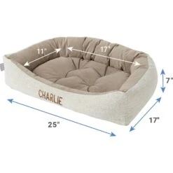 Frisco Rectangular Personalized Bolster Dog Bed W/Removable Cover, Beige, Medium 7 Frisco Rectangular Personalized Bolster Dog Bed W/Removable Cover, Beige, Medium -Frisco Shop 252613 PT2. AC SS1800 V1605142360