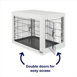 Frisco Double Door Furniture Style Dog Crate, White 9 Frisco Double Door Furniture Style Dog Crate, White -Frisco Shop 253029 PT3. AC SS1800 V1617644305