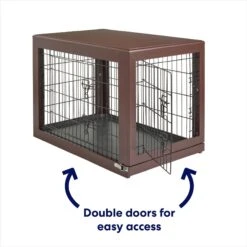 Frisco Double Door Furniture Style Dog Crate, Brown -Frisco Shop 253033 PT3. AC SS1800 V1617644270
