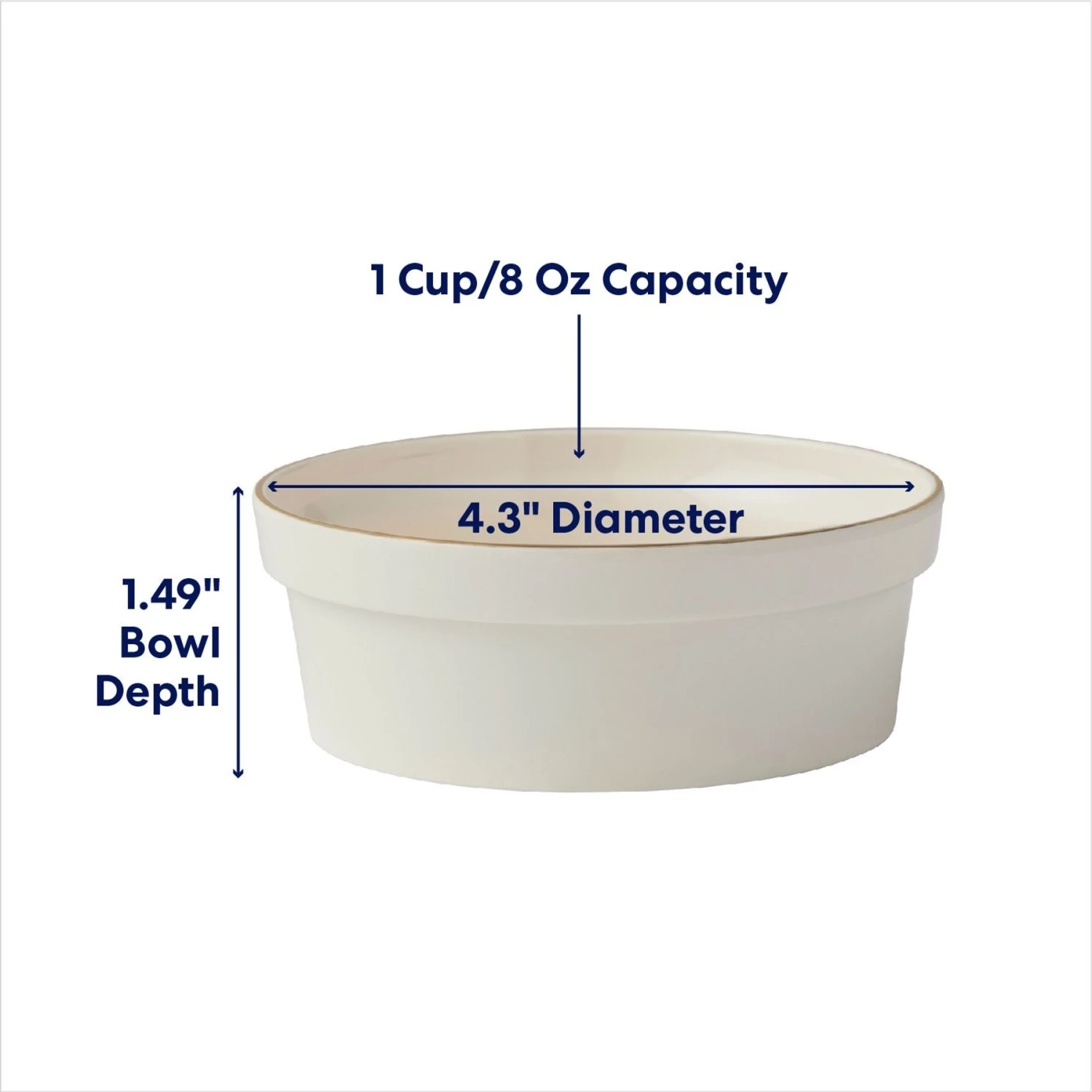 Frisco Gold Trim Melamine Dog & Cat Bowl 4 Frisco Gold Trim Melamine Dog & Cat Bowl - Image 2