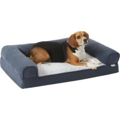 Frisco Faux Felt Orthopedic Sofa Bolster Dog Bed W/Removable Cover -Frisco Shop 255183 PT2. AC SS1800 V1657656395