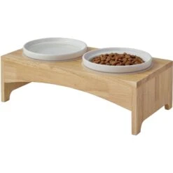 Frisco Ceramic Dog & Cat Double Diner With Elevated Wood Stand 11 Frisco Ceramic Dog & Cat Double Diner With Elevated Wood Stand -Frisco Shop 256052 PT4. AC SS1800 V1615311799
