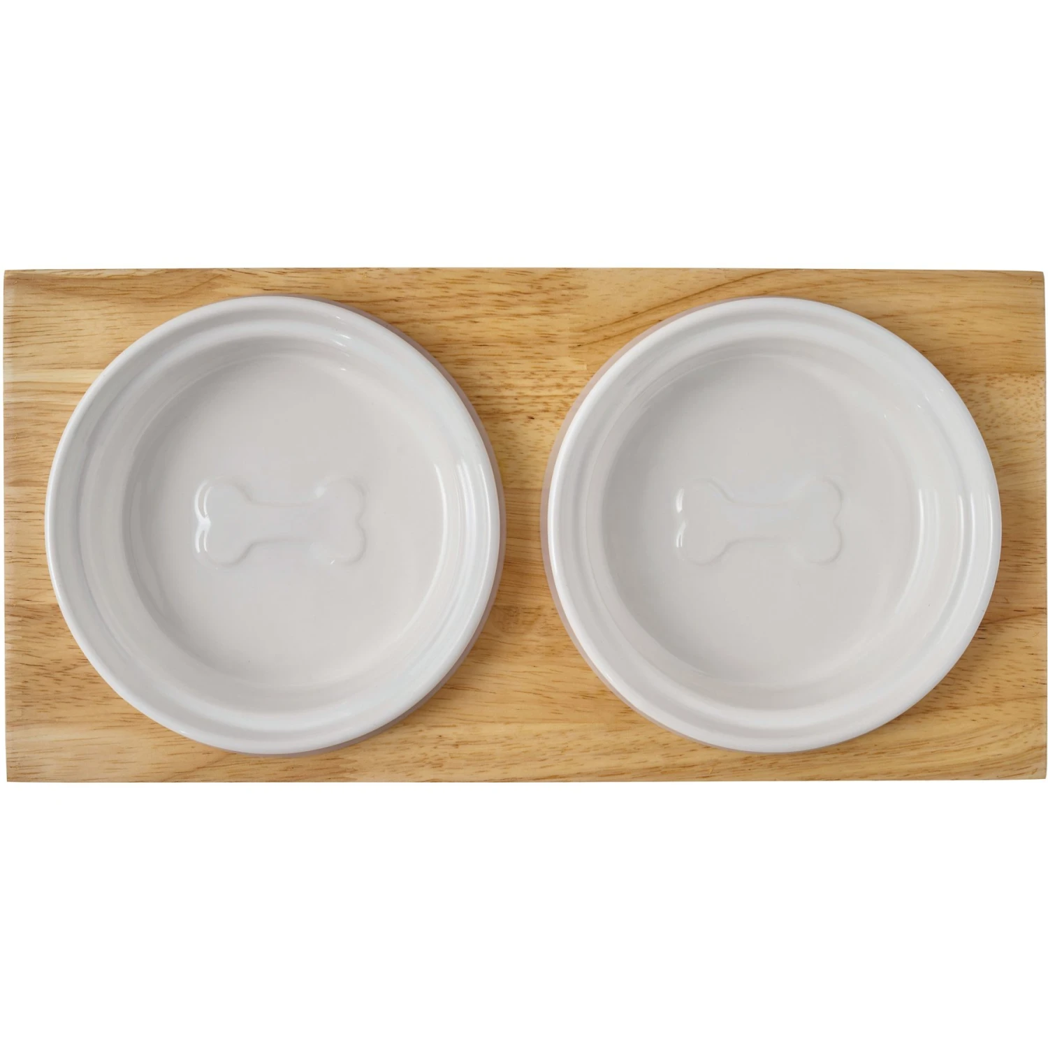 Frisco Ceramic Dog & Cat Double Diner With Elevated Wood Stand 7 Frisco Ceramic Dog & Cat Double Diner With Elevated Wood Stand - Image 5