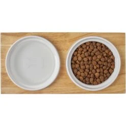 Frisco Ceramic Dog & Cat Double Diner With Elevated Wood Stand 13 Frisco Ceramic Dog & Cat Double Diner With Elevated Wood Stand -Frisco Shop 256052 PT6. AC SS1800 V1615311469