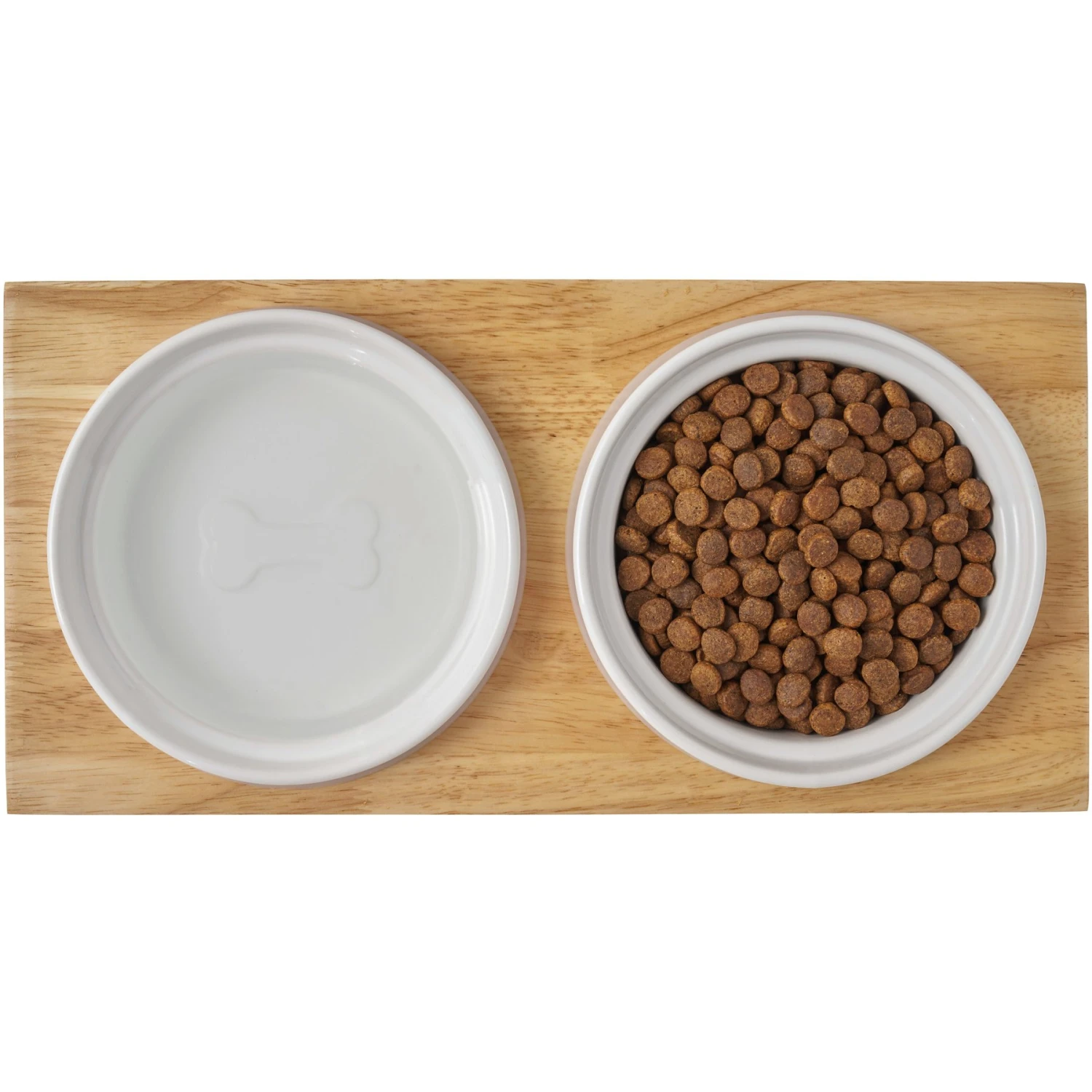 Frisco Ceramic Dog & Cat Double Diner With Elevated Wood Stand 8 Frisco Ceramic Dog & Cat Double Diner With Elevated Wood Stand - Image 6