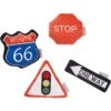 Frisco Road Trip Traffic Signs Plush Squeaky Dog Toy, 4 Count -Frisco Shop 262016 MAIN. AC SS1800 V1618598249