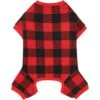 Frisco Dog & Cat Cozy Polar Fleece PJs, Red Plaid -Frisco Shop 268510 MAIN. AC SS1800 V1637726888