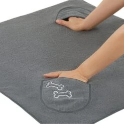 Frisco Embroidered Pawprint Microfiber Dog Bath Cape Towel -Frisco Shop 269038 PT3. AC SS1800 V1624454029