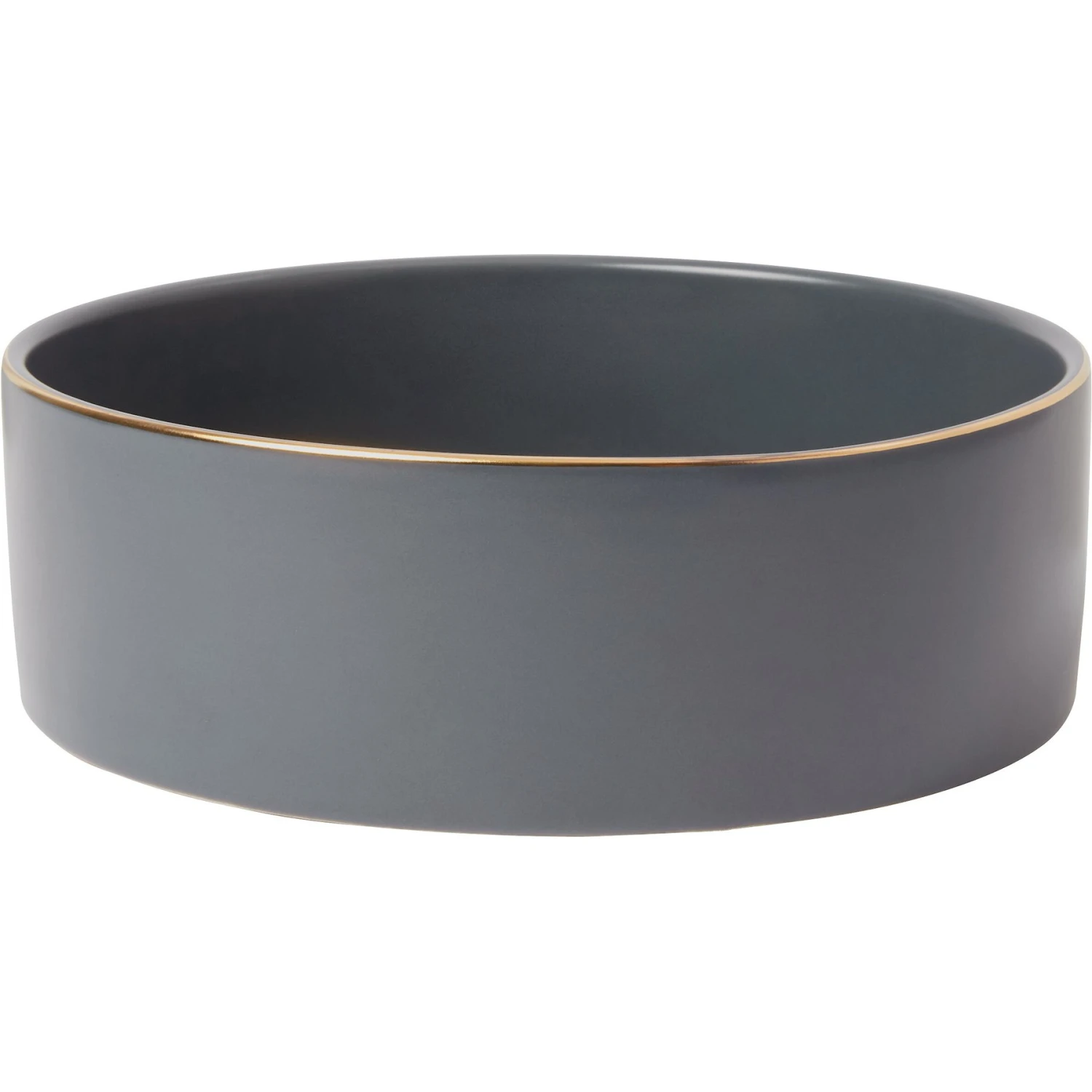 Frisco Modern Gold Rim Ceramic Dog & Cat Bowl 2 Frisco Modern Gold Rim Ceramic Dog & Cat Bowl