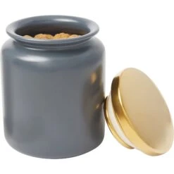 Frisco Modern Gold Rim Ceramic Treat Jar -Frisco Shop 270190 PT6. AC SS1800 V1627669999
