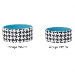 Frisco Houndstooth Non-skid Ceramic Dog Bowl -Frisco Shop 270200 PT5. AC SS1800 V1620913212