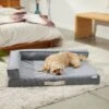 Frisco Chambray Orthopedic Corner Sofa Bolster Dog Bed W/Removable Cover -Frisco Shop 270911 MAIN. AC SS1800 V1626881792