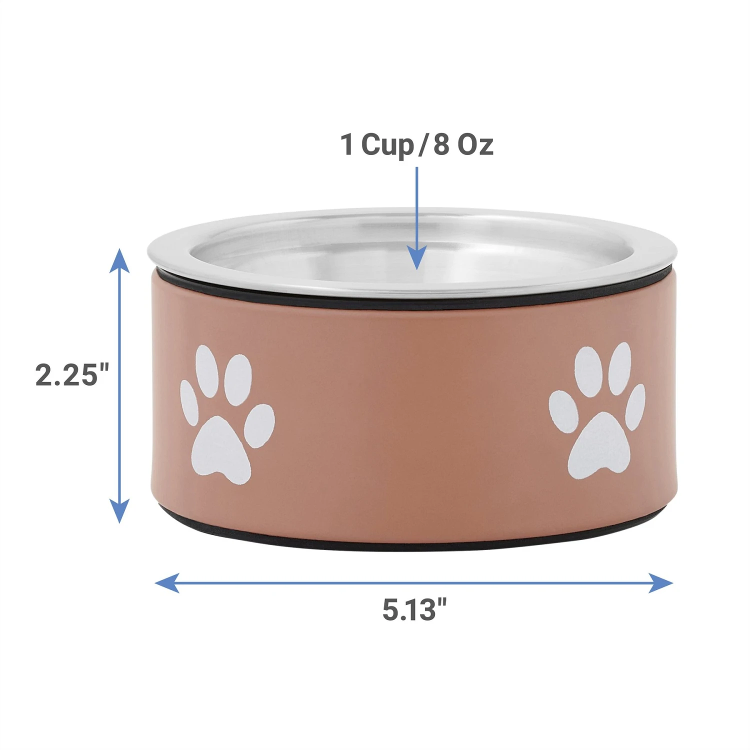 Frisco Paw Print Non-Skid Stainless Steel Dog & Cat Bowl 4 Frisco Paw Print Non-Skid Stainless Steel Dog & Cat Bowl - Image 2