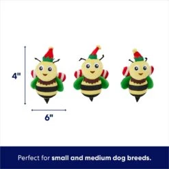 Frisco Holiday Bee Merry Hide & Seek Puzzle Plush Squeaky Dog Toy -Frisco Shop 287099 PT2. AC SS1800 V1695044345