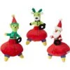Frisco Holiday Alien Santa & Friends UFO's Plush Squeaky Dog Toy, 3 Count -Frisco Shop 287199 MAIN. AC SS1800 V1632773916