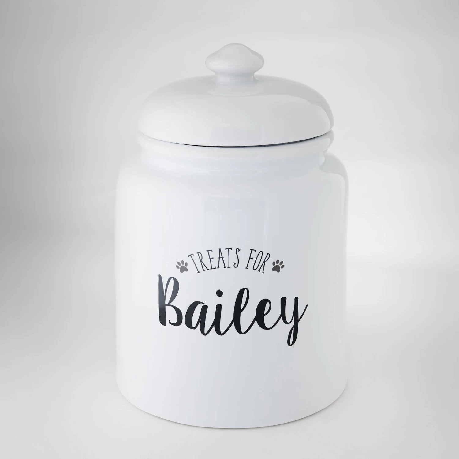 Frisco Ceramic "Treats For" Personalized Treat Jar, 13 Cup, 104oz 6 Frisco Ceramic "Treats For" Personalized Treat Jar, 13 Cup, 104oz - Image 4