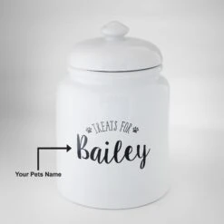 Frisco Ceramic "Treats For" Personalized Treat Jar, 13 Cup, 104oz 13 Frisco Ceramic "Treats For" Personalized Treat Jar, 13 Cup, 104oz -Frisco Shop 301185 PT5. AC SS1800 V1630738303