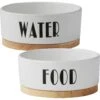 Frisco Ceramic Water Dog & Cat Bowl With Wood Base & Frisco Ceramic Food Dog & Cat Bowl With Wood Base -Frisco Shop 302424 MAIN. AC SS1800 V1623063765