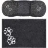 Frisco Microfiber Chenille Shammy Towel & Frisco Microfiber Chenille Paw Print Dog & Cat Mat, Dark Gray 2 Frisco Microfiber Chenille Shammy Towel & Frisco Microfiber Chenille Paw Print Dog & Cat Mat, Dark Gray -Frisco Shop 303468 MAIN. AC SS1800 V1623060752