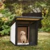 Frisco Modern Wooden Outdoor Dog House, White -Frisco Shop 304038 MAIN. AC SS1800 V1641480742