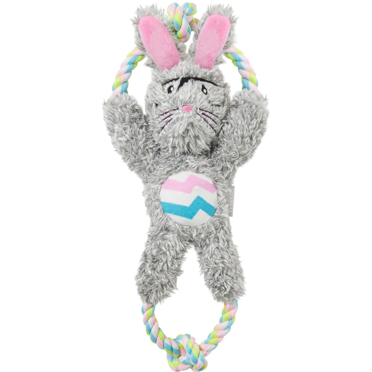 Frisco Easter Bunny Plush With Rope Squeaky Dog Toy 3 Frisco Easter Bunny Plush With Rope Squeaky Dog Toy